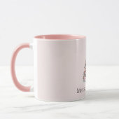Blush Pink Rose Gold Weißer Weihnachtsbaum Tasse (Links)