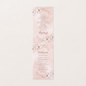 Blush Pink & Rose Goldene Hochzeit Programm (Außenseite Aufgefaltet)