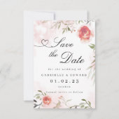 Blush Pink Rose Hochzeit Speichern Sie das Datum Save The Date (Vorderseite)