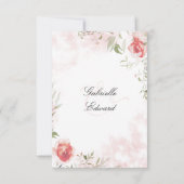 Blush Pink Rose Hochzeit Speichern Sie das Datum Save The Date (Rückseite)