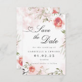 Blush Pink Rose Hochzeit Speichern Sie das Datum Save The Date (Vorne/Hinten)
