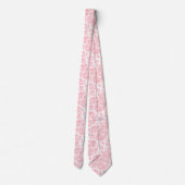 Blush Pink Rose Muster Neck Tie Krawatte (Rückseite)