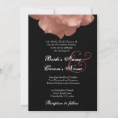 BLUSH PINK Rose Petals Hochzeit Einladung (Vorderseite)