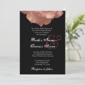 BLUSH PINK Rose Petals Hochzeit Einladung (Stehend Vorderseite)