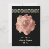 BLUSH PINK Rose Petals Hochzeit Einladung (Rückseite)