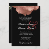 BLUSH PINK Rose Petals Hochzeit Einladung (Vorne/Hinten)