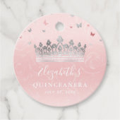 Blush Pink Rose und Silver Crown Vielen Dank für I Geschenkanhänger (Vorderseite)