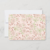 Blush Pink Rose Vintage Wedding RSVP Reply Einladung (Rückseite)