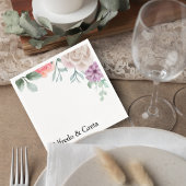 Blush Pink Rose Wedding Cocktail Napkin Serviette