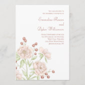 Blush Pink Rose Wedding Modern Einladung (Vorderseite)