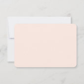 Blush Pink Rose Wedding RSVP Reply Modern Einladung (Rückseite)