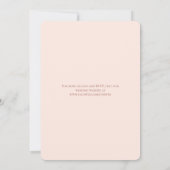 Blush Pink Rose Wedding Save the Date Einladung (Rückseite)