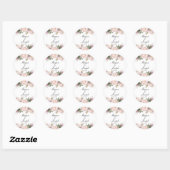 Blush Pink Rose Wedding Stickers (Blatt)