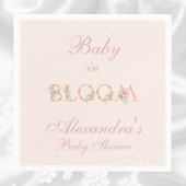 Blush Pink Roses Baby in Bloom Baby Dusche Serviette