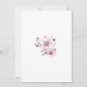 Blush Pink Roses Bloral Baby Dusche Einladung (Rückseite)