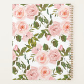 Blush Pink Roses Bloral Wedding Planner Planer (Rückseite)