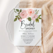 Blush Pink Roses Blumendusche Einladung