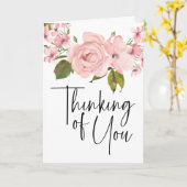 Blush Pink Roses Blumengedanken Ihrer Karte (Gelbe Blume)