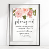 Blush Pink Roses Blumengestein setzen einen Ring a Poster