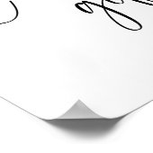 Blush Pink Roses Blumenkarte und Geschenkgutschein Poster (Ecke)