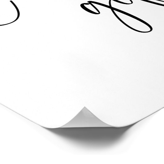 Blush Pink Roses Blumenkarte und Geschenkgutschein Poster (Ecke)