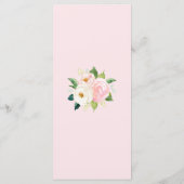 Blush Pink Roses Botanische Wasserfarbenhochzeit Menükarte (Rückseite)