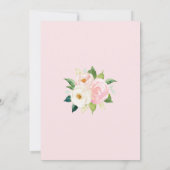 Blush Pink Roses Botanische Wasserfarbenhochzeit Save The Date (Rückseite)