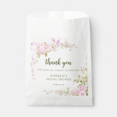 Blush Pink Roses Chic Bridal Shower Thank You Geschenktütchen (Vorderseite)