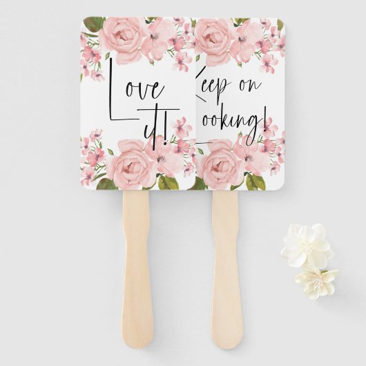 Blush Pink Roses floral sagen Ja zum Kleid Fächer (Vorne und Hinten)