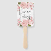 Blush Pink Roses floral sagen Ja zum Kleid Fächer (Rückseite)