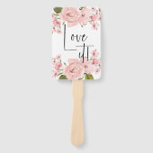 Blush Pink Roses floral sagen Ja zum Kleid Fächer (Vorderseite)
