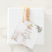 Blush Pink Roses Heilige Kommune Danke Tag Geschenkanhänger (Beispiel)