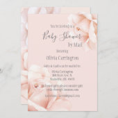 Blush Pink Roses Script Baby Dusche by Mail Einladung (Vorne/Hinten)
