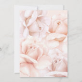 Blush Pink Roses Script Baby Dusche Einladung (Rückseite)