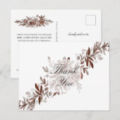 Blush Pink Roses Sweep Danke Karte (Vorne/Hinten)