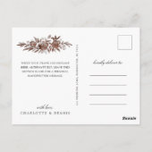 Blush Pink Roses Sweep Danke Karte (Rückseite)