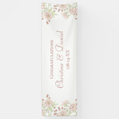 Blush Pink Roses Wedding Banner (Vertikal)