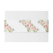 Blush Pink Roses Wedding Einladung Bauchband Einladungsbanderole (Rückseitenbeispiel)