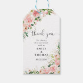 Blush Pink Roses Wedding-Geschenk-Tag Geschenkanhänger (Vorderseite)