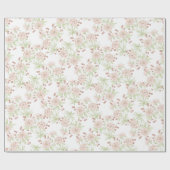 Blush Pink Roses Wedding Geschenkpapier (Flach)