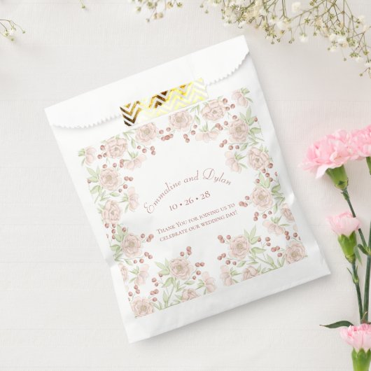 Blush Pink Roses Wedding Geschenktütchen (Versiegelt)