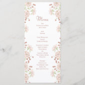 Blush Pink Roses Wedding Menus Menükarte (Vorderseite)