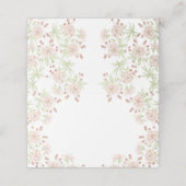 Blush Pink Roses Wedding Place Card Platzkarte (Außenseite Aufgefaltet)