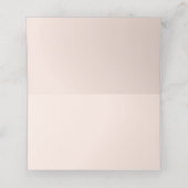 Blush Pink Roses Wedding Place Card Platzkarte (Innenseite Aufgefaltet)