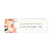 Blush Pink Rücksendeadresse (Vorne)