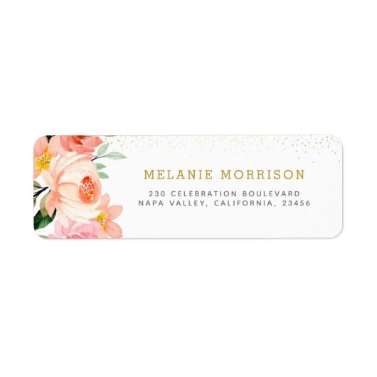 Blush Pink Rücksendeadresse (Vorne)