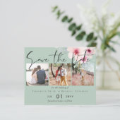 Blush Pink Sage Bloral Hochzeit speichern Sie die  (Stehend Vorderseite)