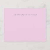 Blush Pink Sage Bloral Hochzeit speichern Sie die  (Rückseite)