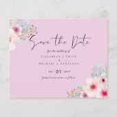 Blush Pink Sage Bloral Hochzeit speichern Sie die (Vorderseite)
