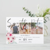Blush Pink Sage Bloral Hochzeit speichern Sie die  (Stehend Vorderseite)
